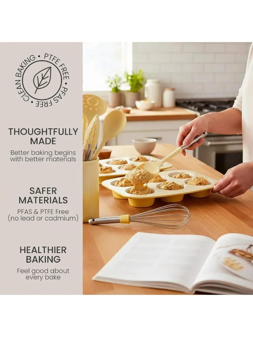 8-Piece Limoncello Ceramic-Coated Nonstick Baking Pan Set with Baking Sheets